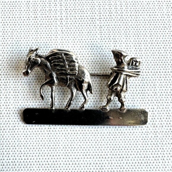 Ramirez 900 Silver Burro Brooch - Picture 1 of 12